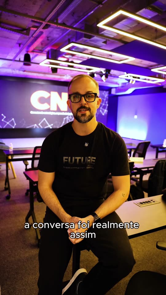 José Rito, da CNA, gravando depoimento no Ideal HUB